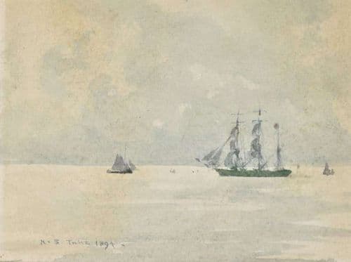Tuke Henry Scott Three Masted Barque 1894 canvas print