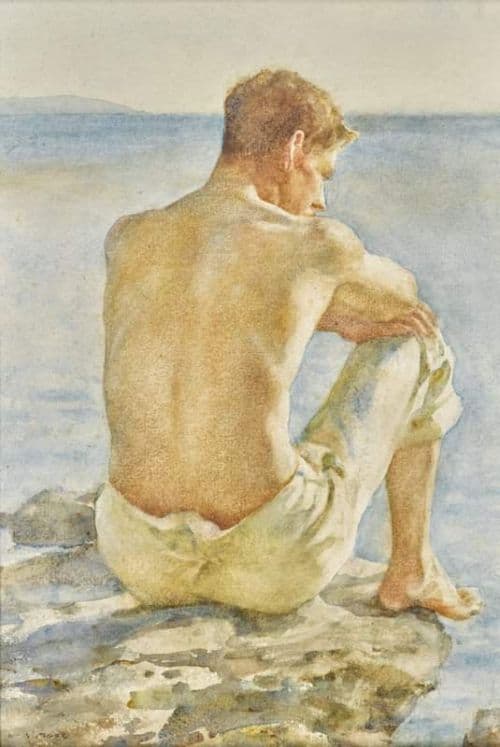 Tuke Henry Scott Watching The Sea 1923 canvas print