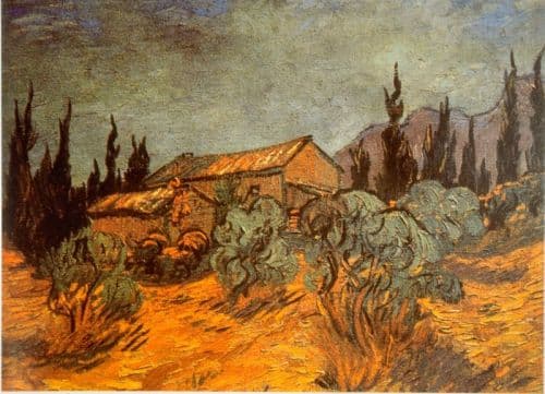 Van Gogh Wooden Sheds canvas print