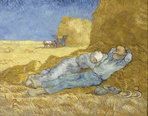 Vincent Van Gogh The Siesta - After Millet canvas print