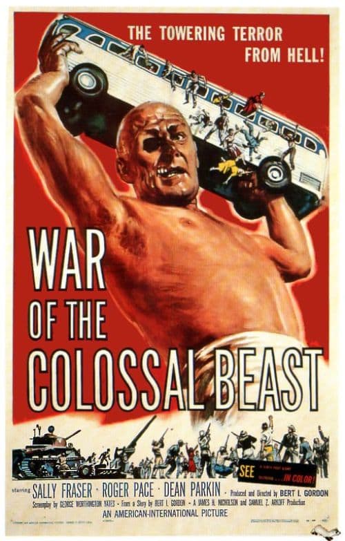 War Of The Colossal Beast 1958 Movie Poster canvas print