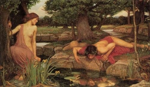 Waterhouse Echo And Narcissus canvas print