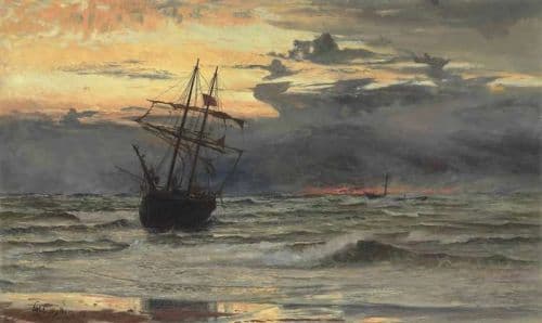 Wyllie Charles William The Sea Beach After A Storm   Time Dawn canvas print