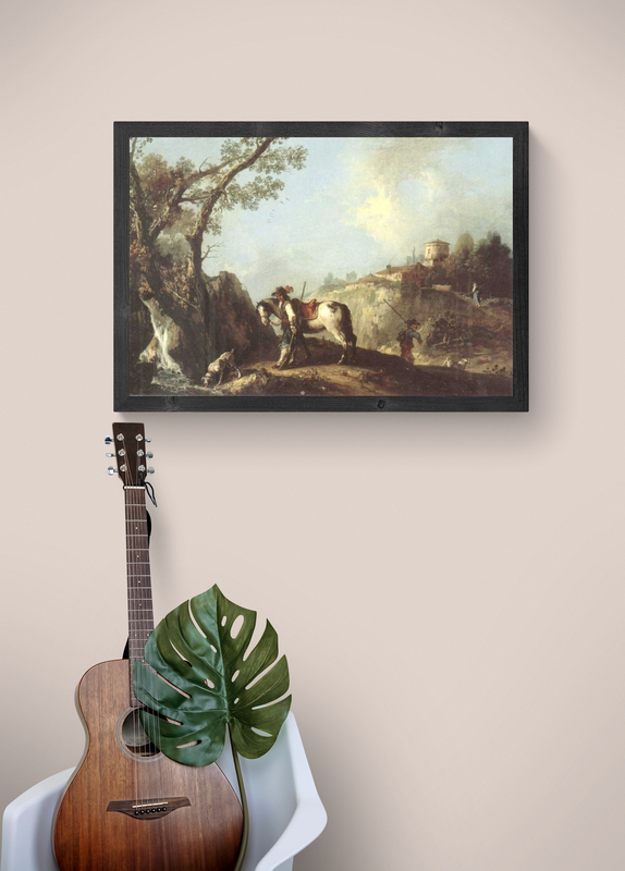 Zuccarelli Francesco Italian Landscape With A Huntsman Resting By A Stream canvas print
