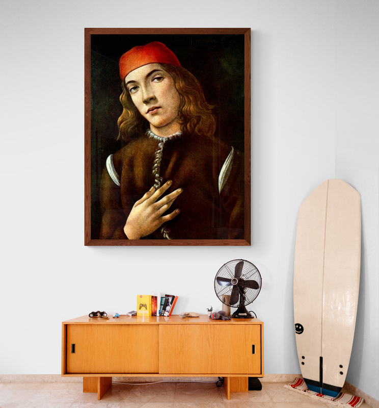 Botticelli Portrait Of A Young Man 1483 canvas print