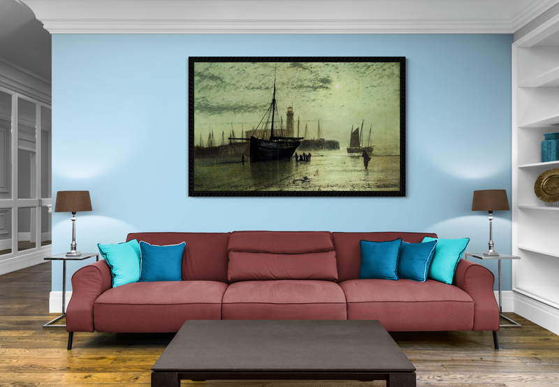 Grimshaw The Lighthouse At Scarborough canvas print