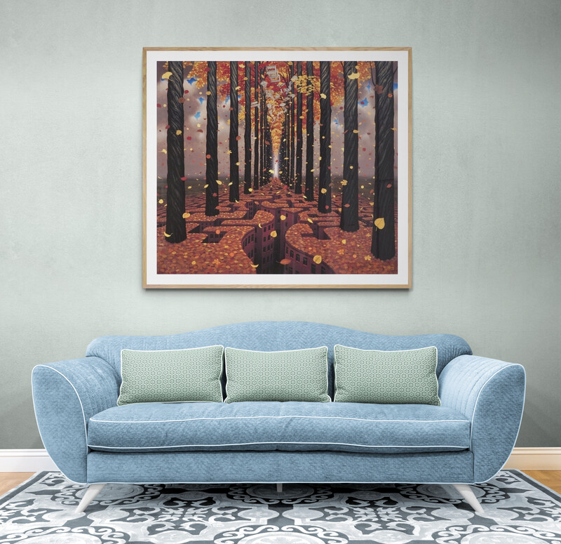 Jacek Yerka Autumn Maze canvas print