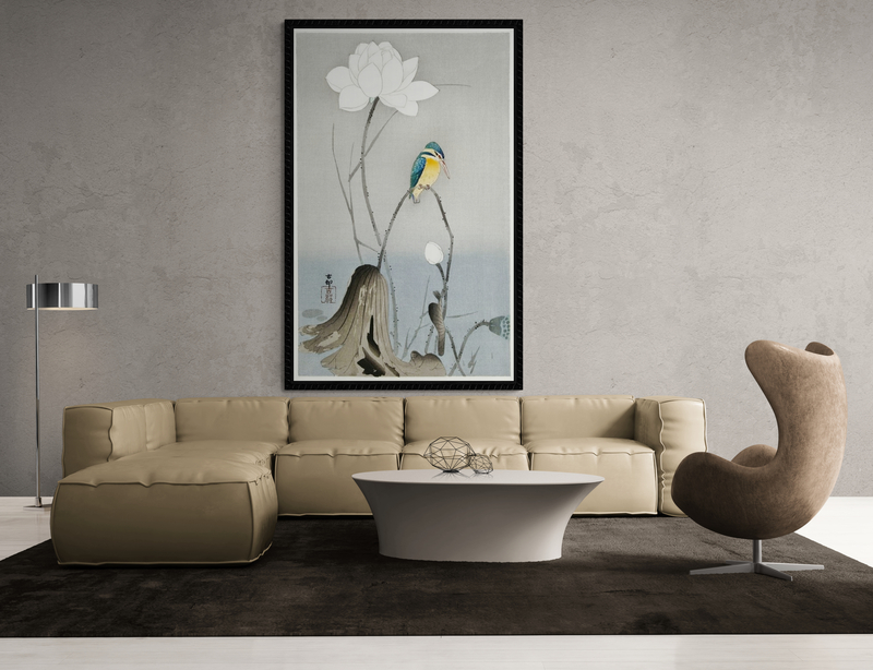 Ohara Koson Kingfisher With Lotus Flower canvas print