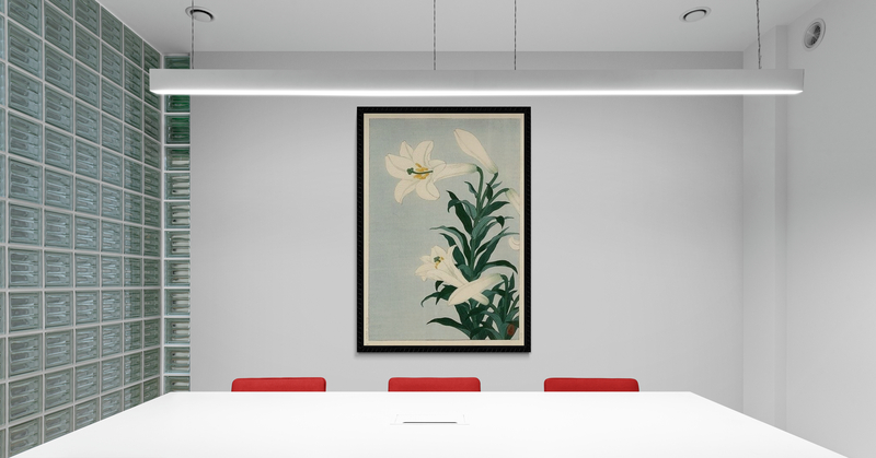 Ohara Koson White Lily 1930-s canvas print