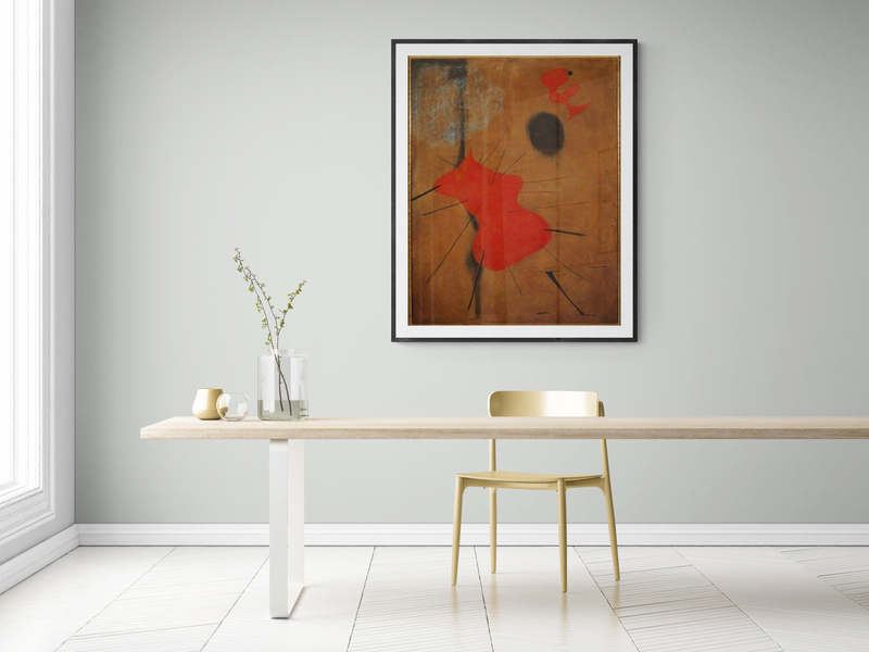 Joan Miro Painting The Red Spot 1925 canvas print