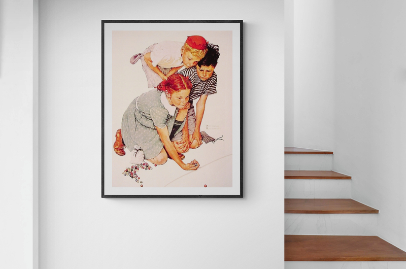 Rockwell Marble Champion canvas print