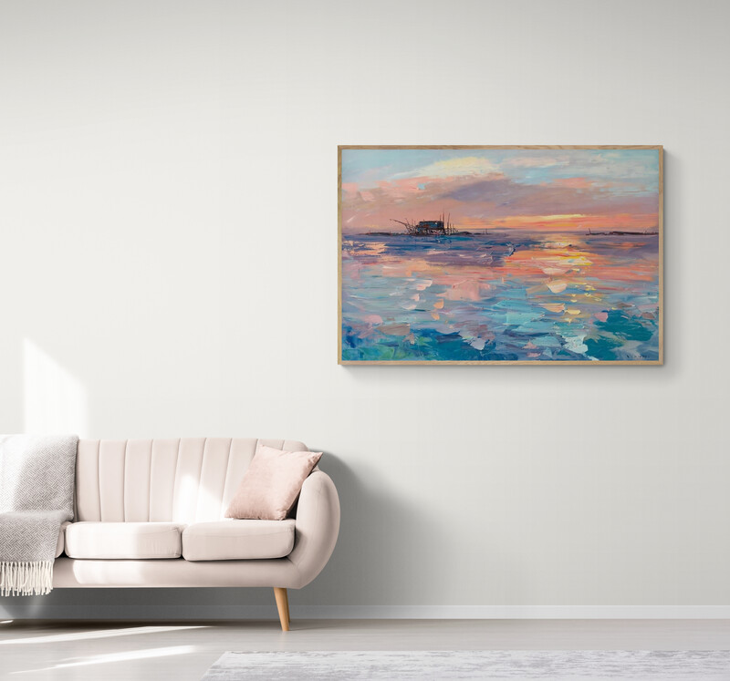 Sea Painting Abstract 19 canvas print