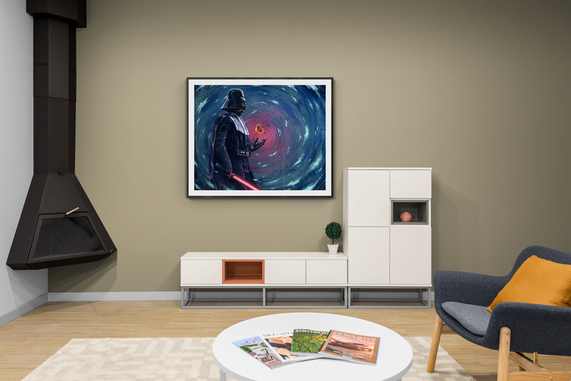 Darth Vader Orange canvas print