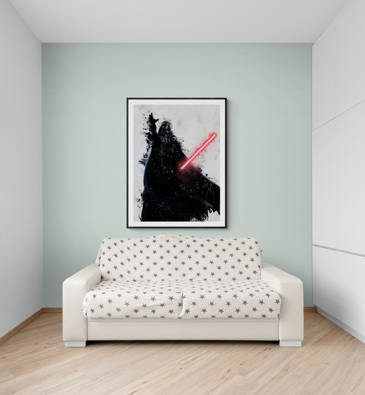 Darth Vader Splash Painting canvas print