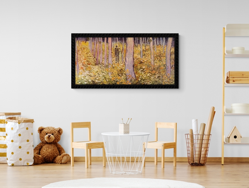 Van Gogh Couple Walk In The Woods canvas print