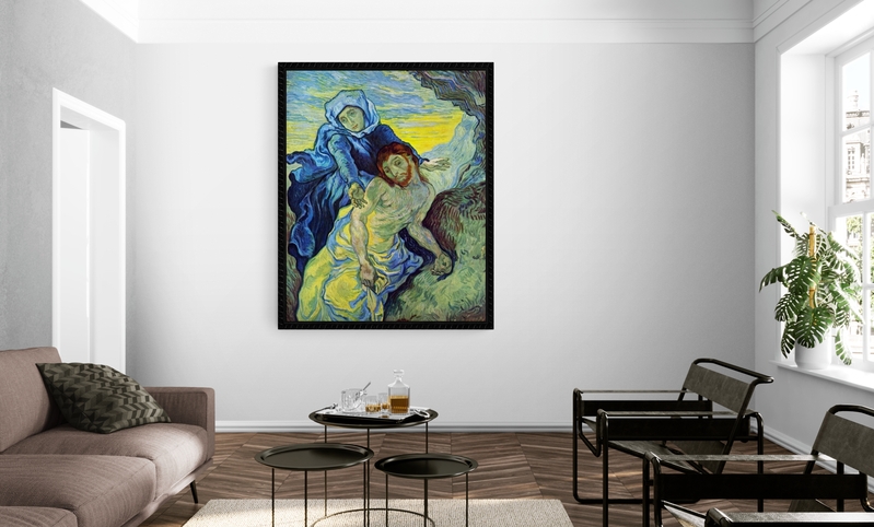 Van Gogh Pieta By Eugene Delacroix art print on canvas