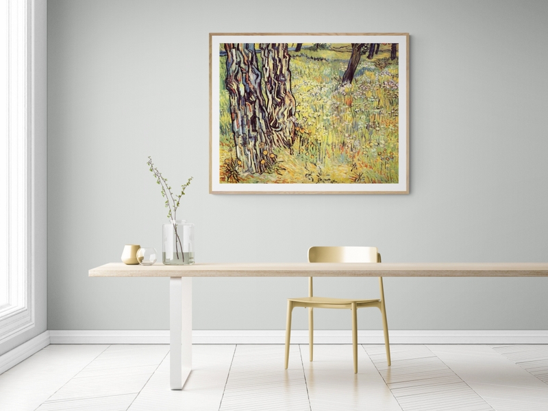 Van Gogh Tree Trunks canvas print