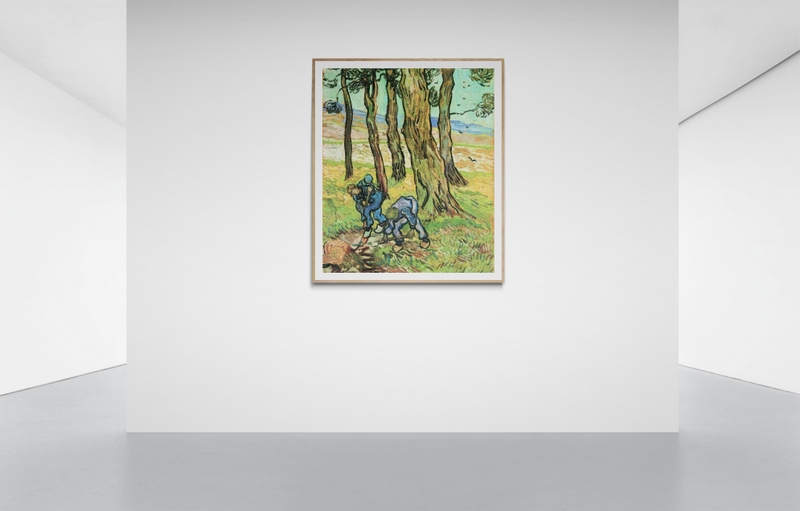 Van Gogh Two Men In Digging Out A Tree Stump canvas print