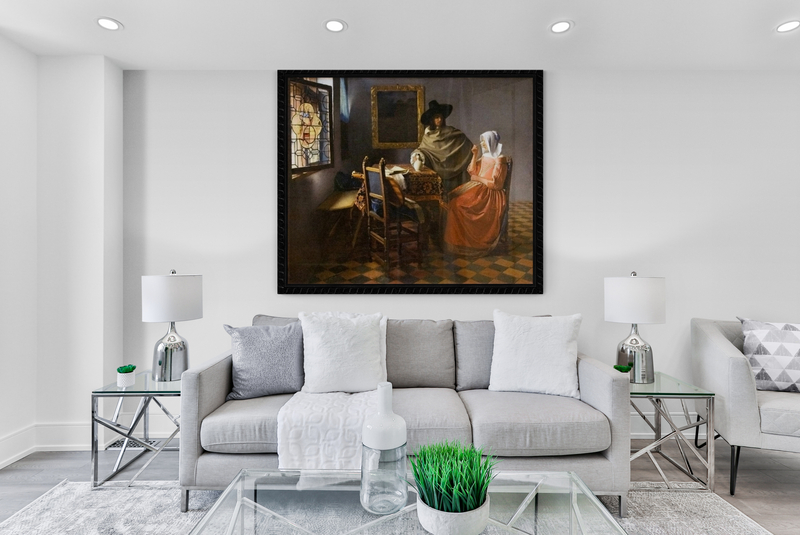 Vermeer The Glass Of Wine canvas print