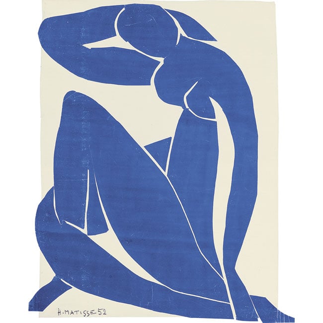 Matisse Blue Nude 2 print on canvas