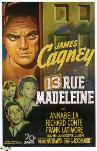 13 Rue Madeleine 1946 Movie Poster canvas print