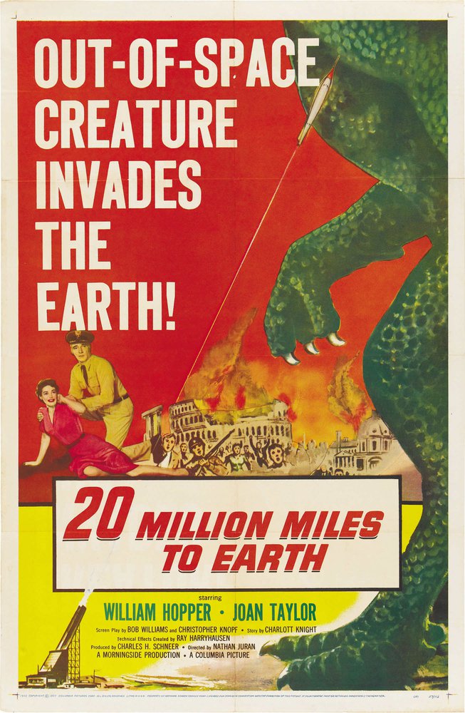 Tableaux sur toile, reproduction de 20 Million Miles To Earth 02 Movie Poster