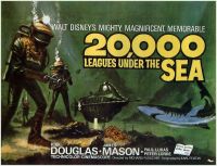 20000 leguas de viaje submarino 1954 póster de película