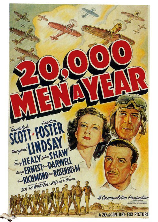 Tableaux sur toile, reproduction de 20000 Men A Year 1939 Movie Poster