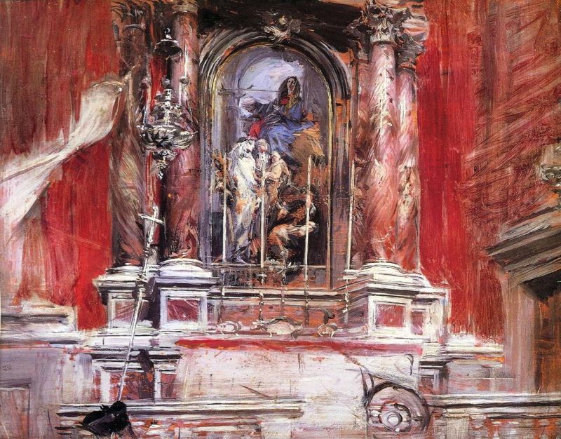 Boldini Giovanni Altar Of The Gesuati Church In Venice canvas print
