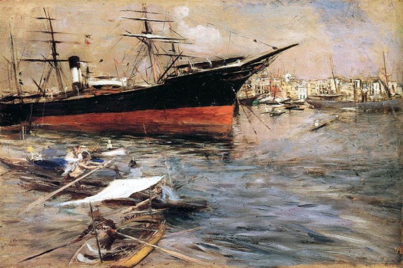 Boldini Giovanni Ships In The San Marco Basin canvas print