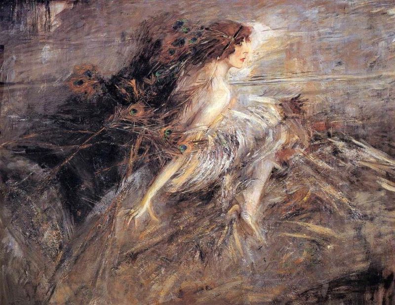 Boldini Giovanni The Marquise Luisa Casati With Peacock Feathers canvas print