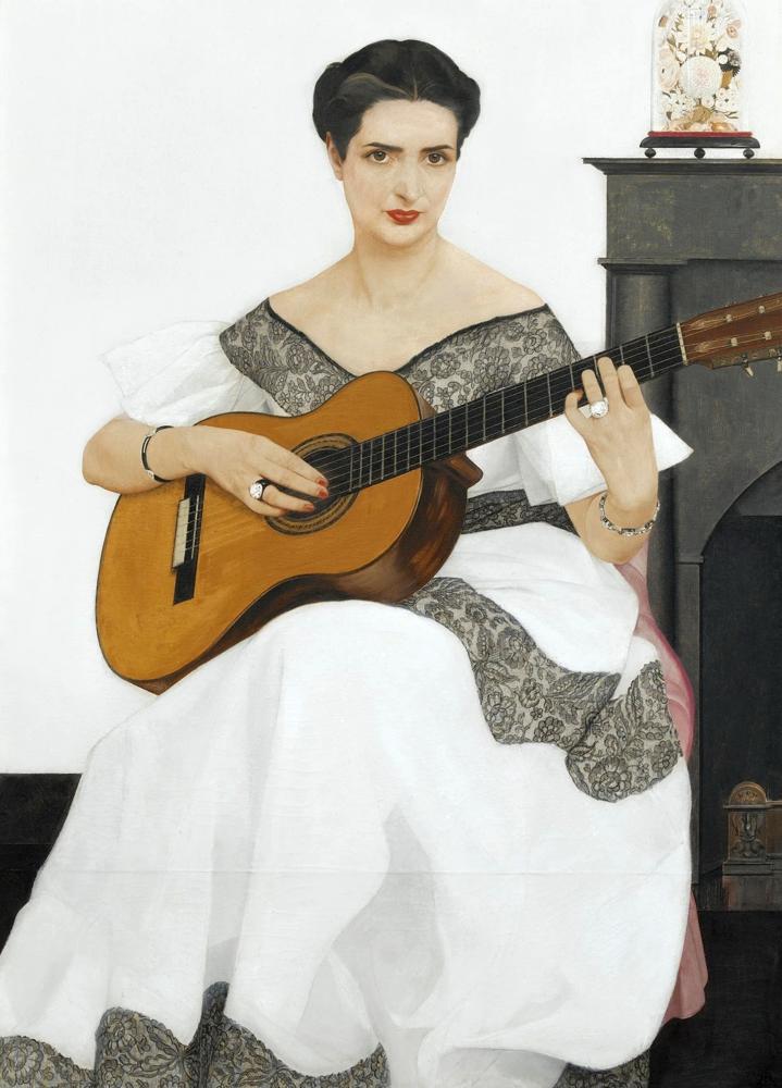 Boutet De Monve Bernard Delfina Playing The Guitar canvas print