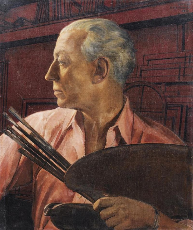 Boutet De Monve Bernard Self-portrait With A Palette canvas print
