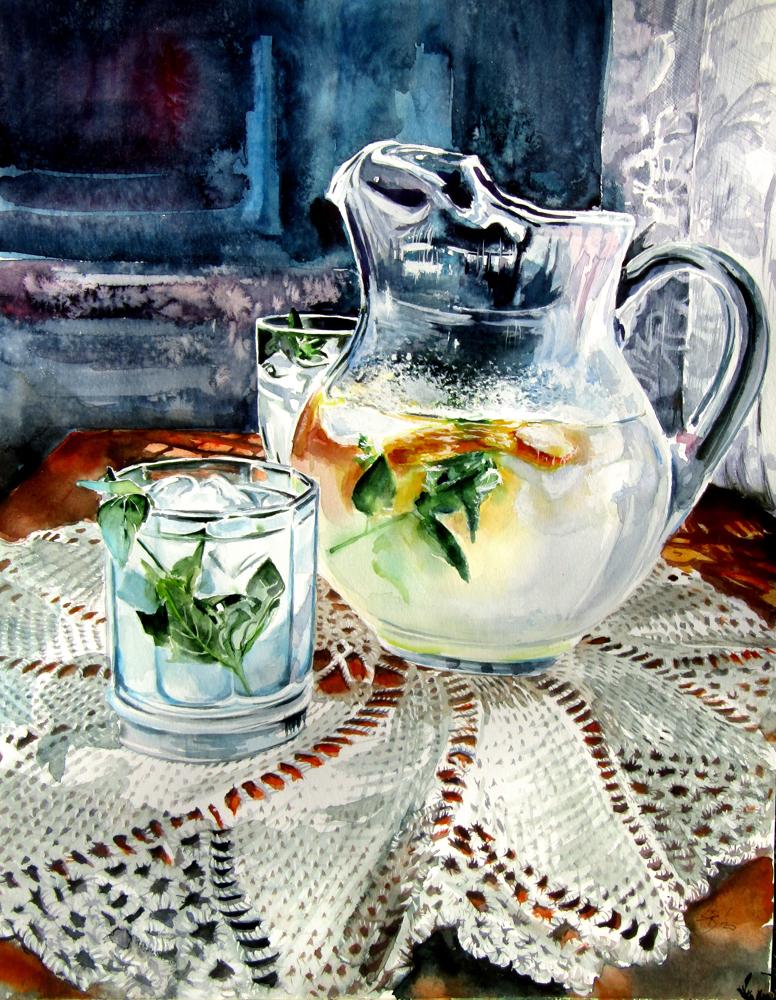 Brigitta Kova Cs Anna Still Life With Lime Juice canvas print