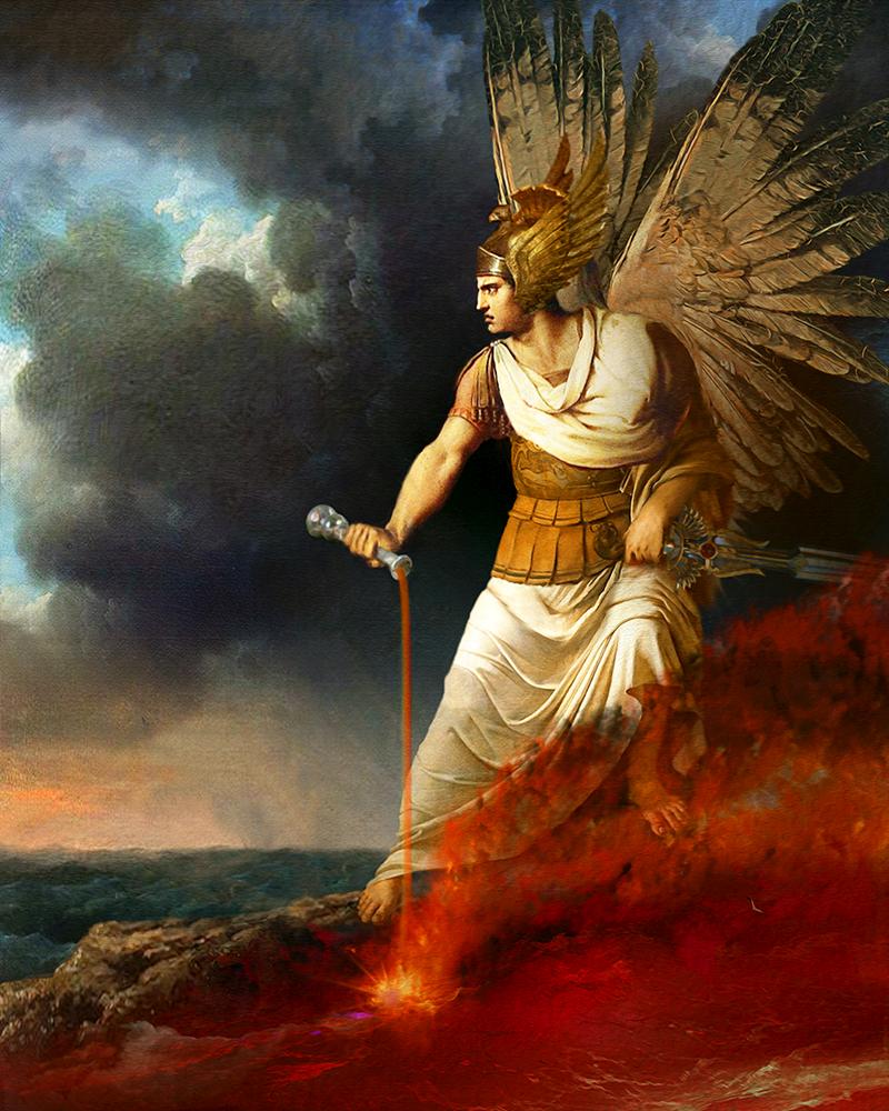 David Johnson Howard The 2nd Angel Poured Out His Vial Upon The Sea canvas print
