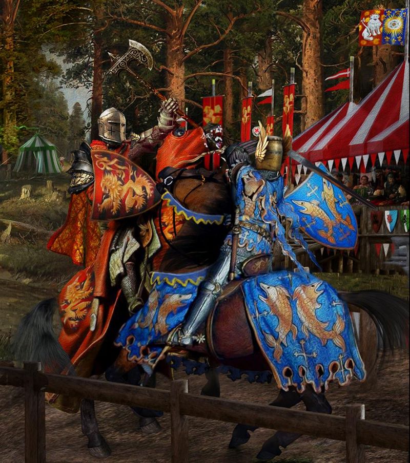 David Johnson Howard The Great Tournament At Camelot canvas print