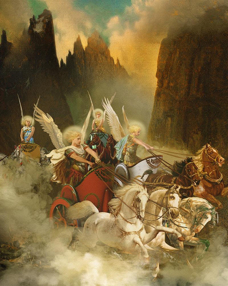 David Johnson Howard Zechariah S Vision Of The Four Angel Chariots canvas print