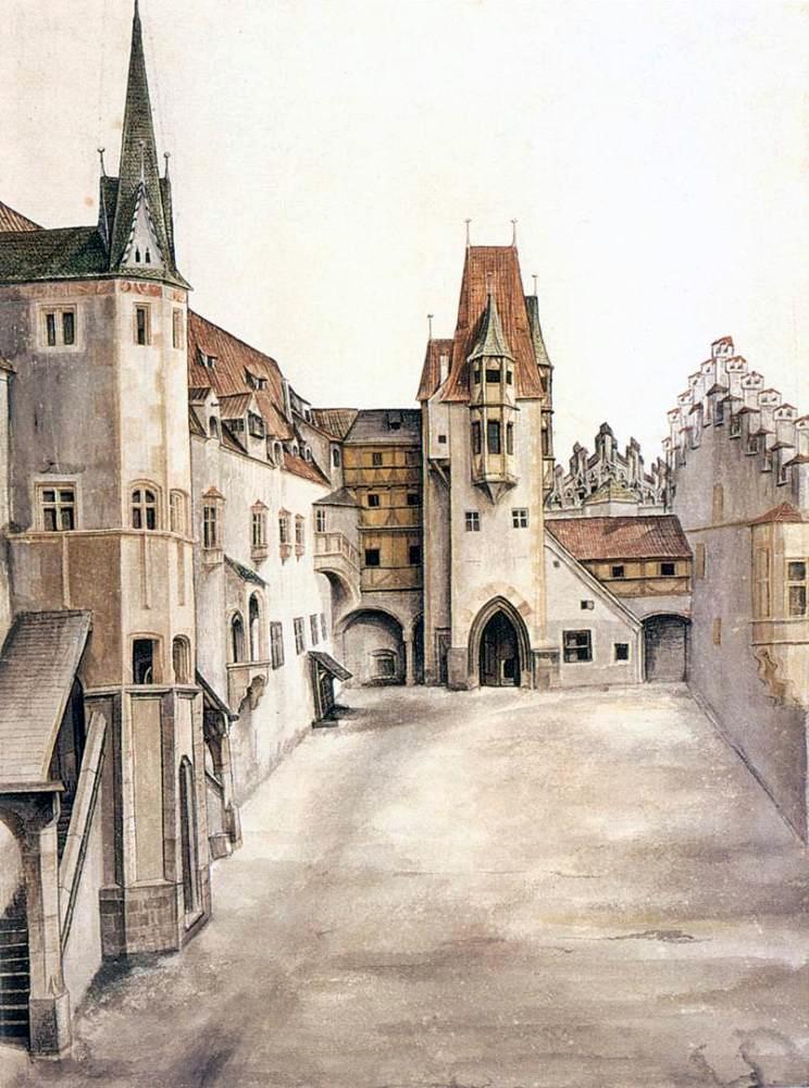 Du Rer Albrecht Courtyard Of The Former Castle In Innsbruck Without Clouds canvas print