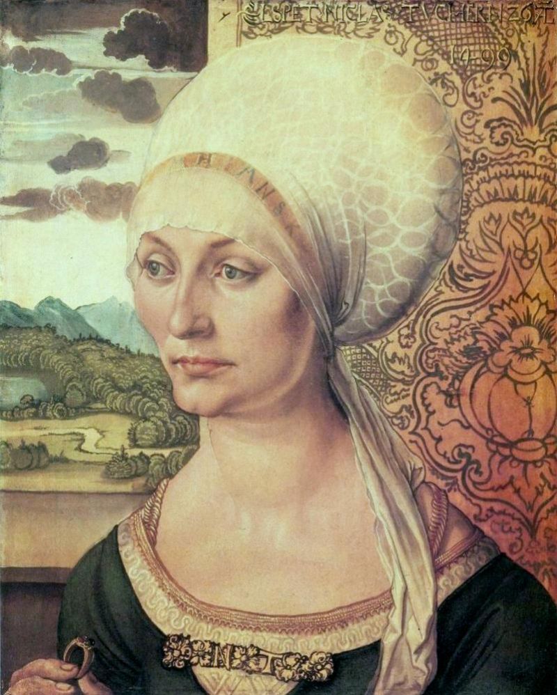 Du Rer Albrecht Portrait Of Elsbeth Tucher canvas print