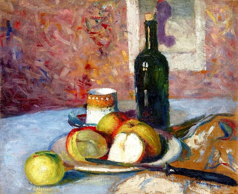 Marquet Albert Still Life With Cup Fruit And Bottle canvas print