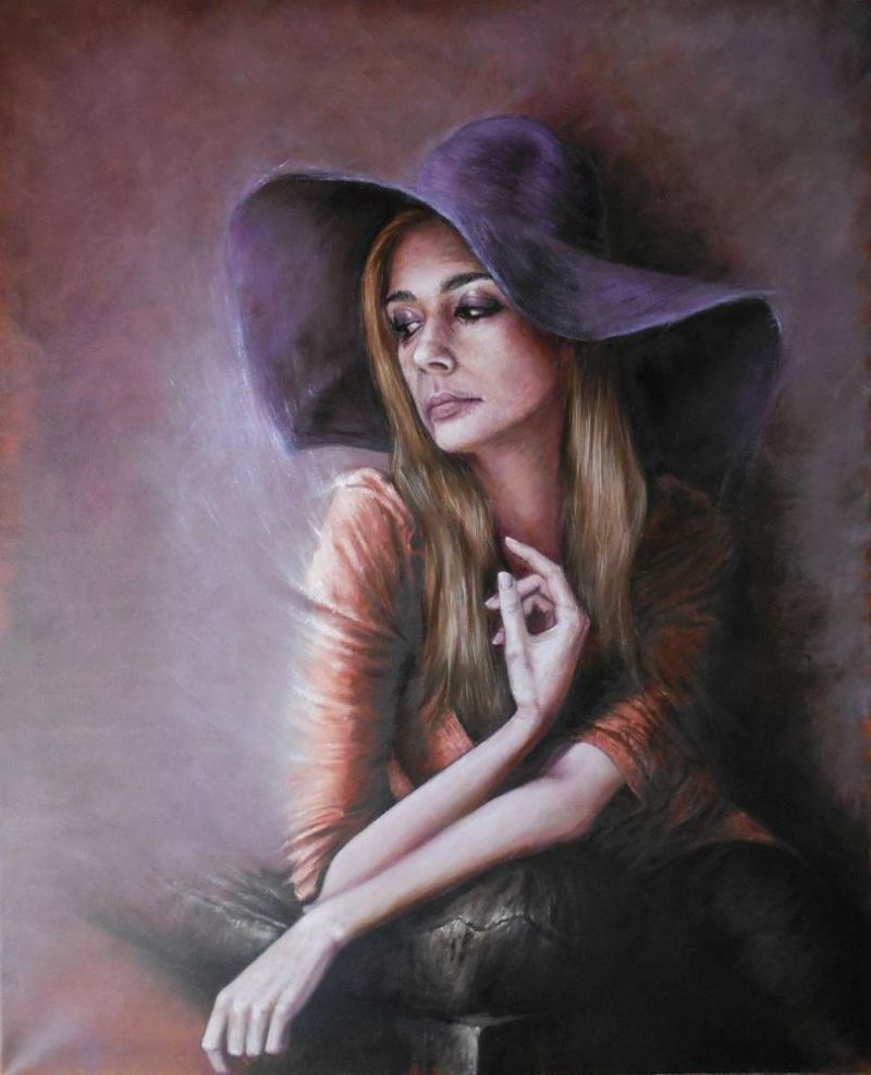 Navrotskyi Igor The Lady In The Hat canvas print