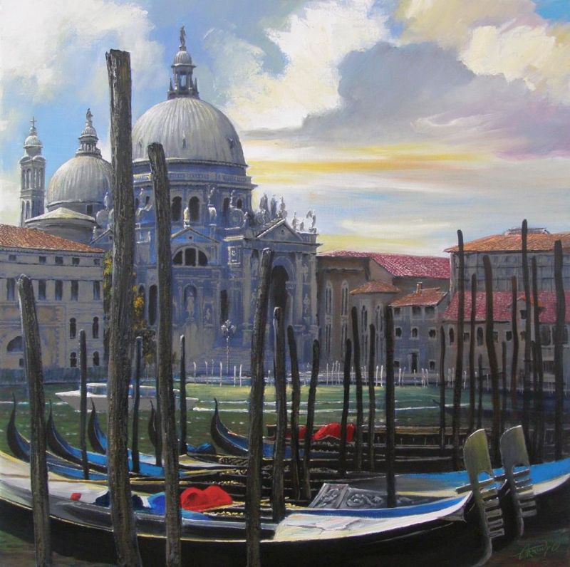 Ostritsky Arkady Church Of Santa Maria Della Salute Venice canvas print
