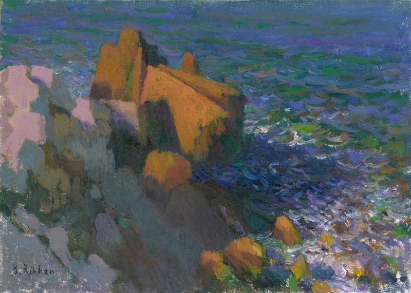 Rikken Ben Rocks At La Mesa In Evening canvas print