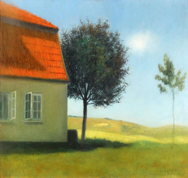 Segal Arthur House With Tree - Focal Point canvas print