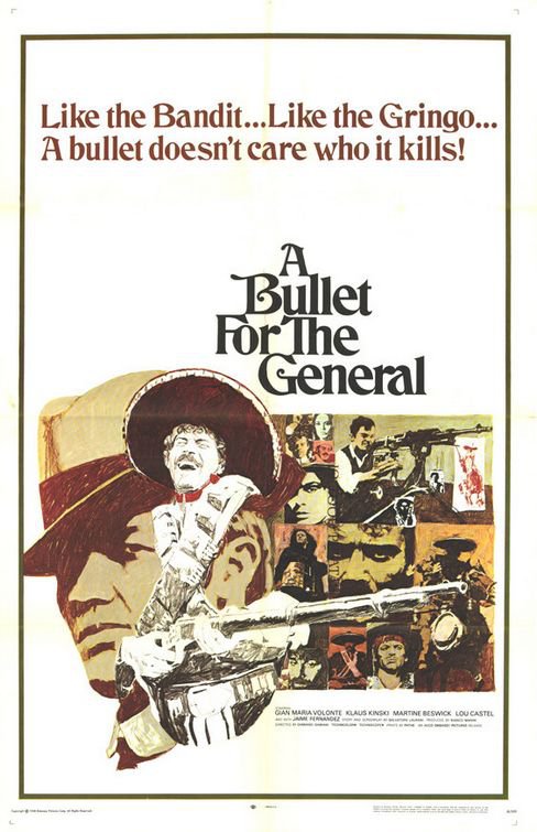 Tableaux sur toile, reproduction de A Bullet For The General Movie Poster