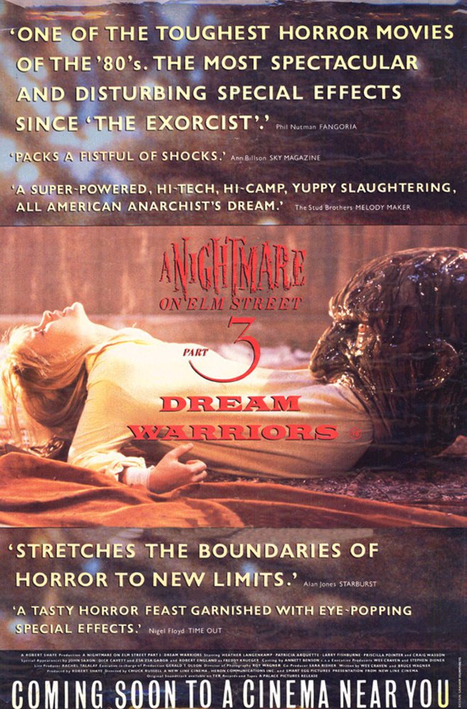 Tableaux sur toile, riproduzione de A Nightmare On Elm Street 3 Teaser Movie Poster
