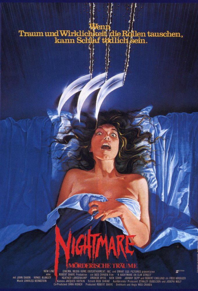 Tableaux sur toile, reproduction de A Nightmare On Elm Street Affiche de film allemande