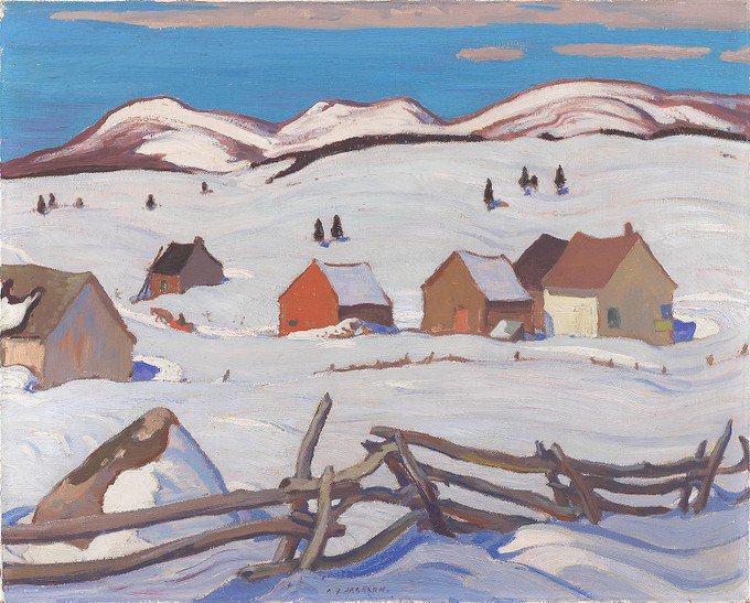 Tableaux sur toile ، استنساخ أي جاكسون Laurentian Country Winter Ca. 1926