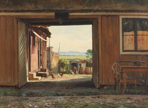 Aagaard Carl Frederik View Through A Gate 1891 canvas print
