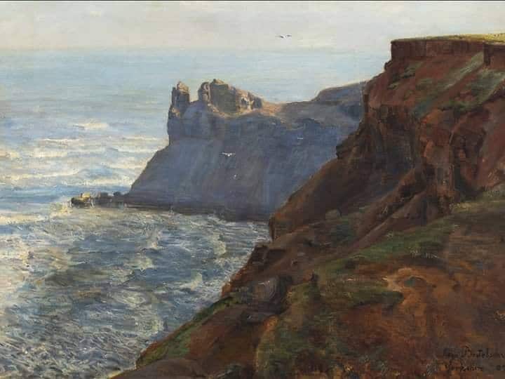 Tableaux sur toile ، استنساخ Aage Bertelsen View From A Yorkshire Coast 1909